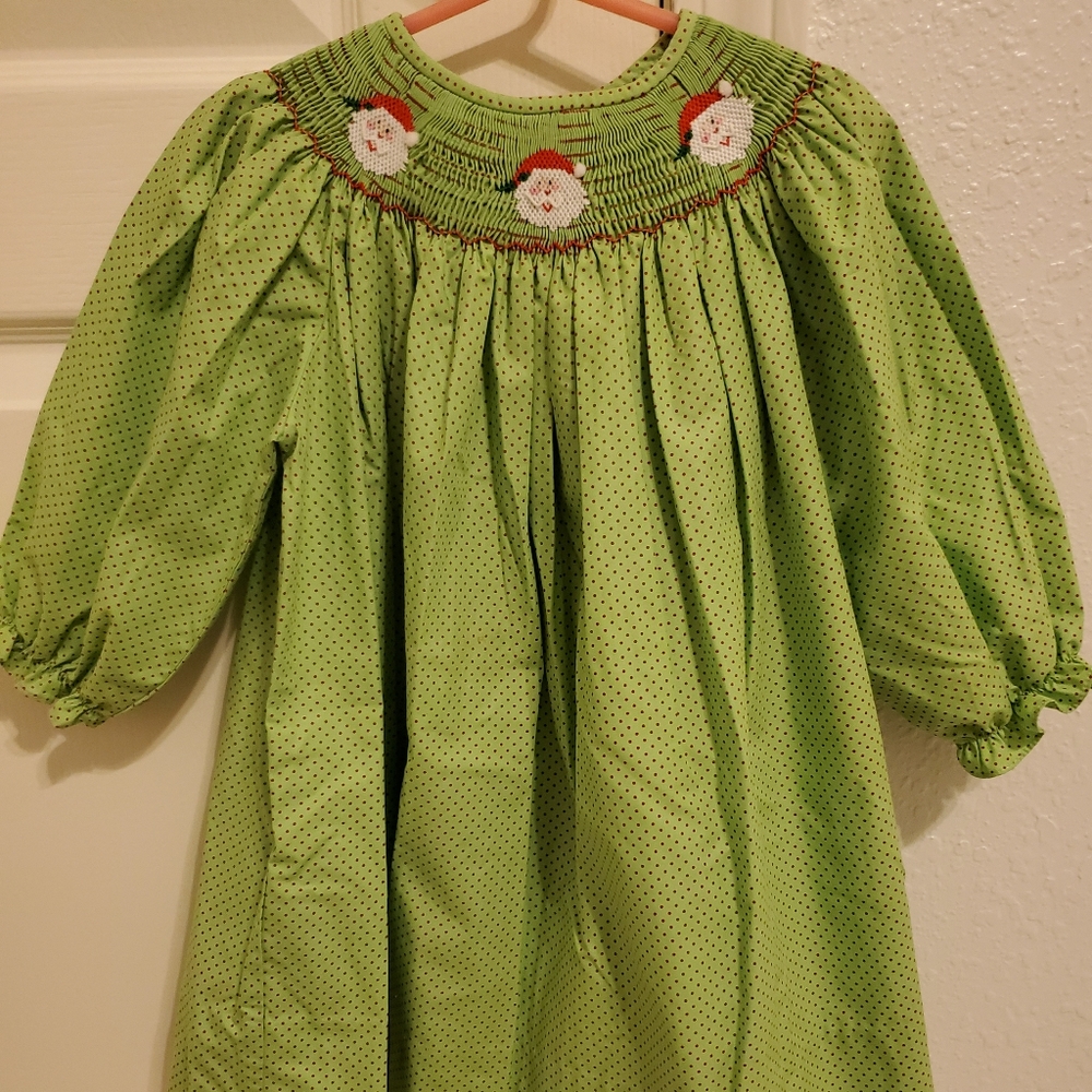 Smocked Christmas dress 2t